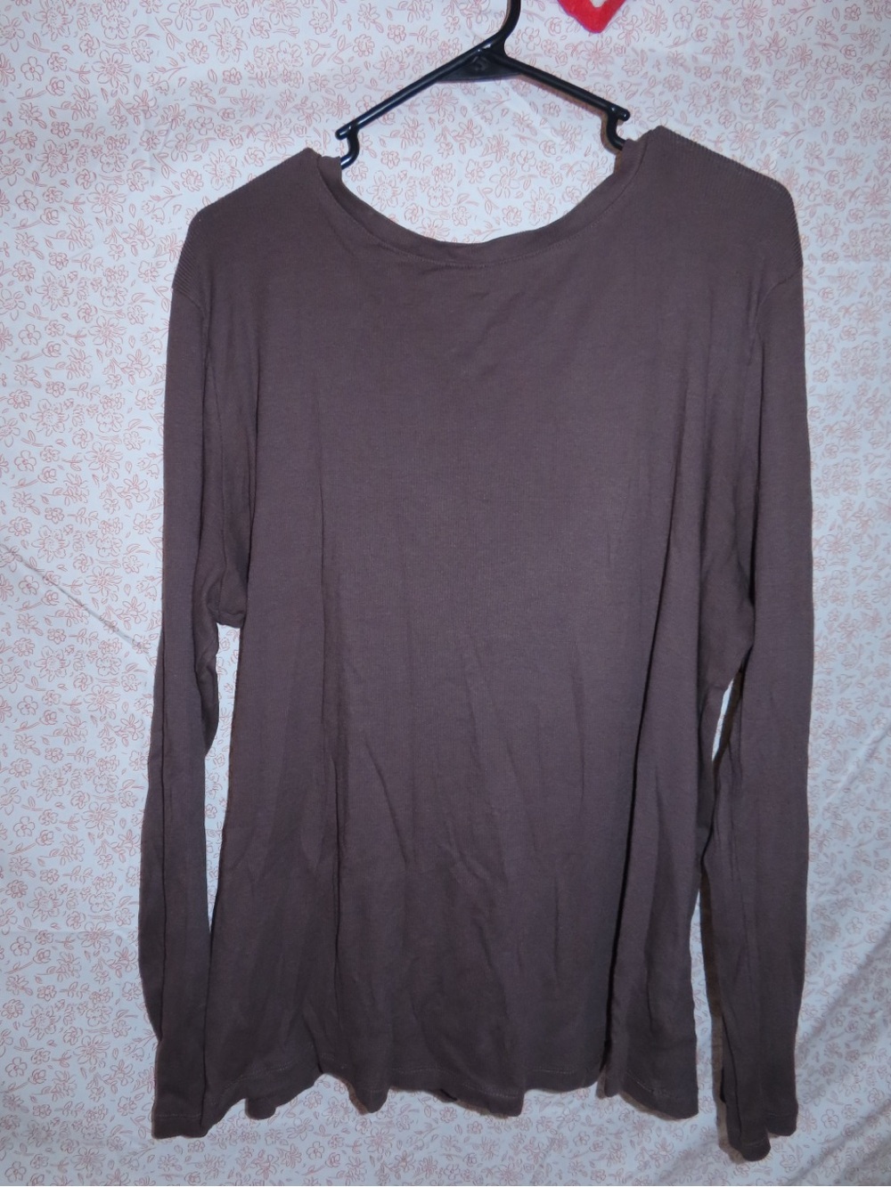 a new day Brown Long Sleeve Crewneck Top